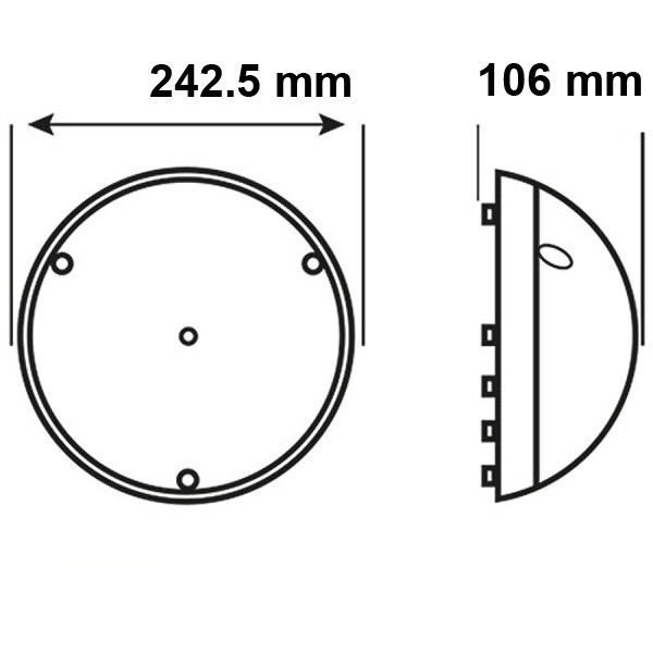 LED Deckenleuchte mit Bewegungsmelder - Aufbau Rund 12W - Wasserdicht IP54 - Tageslicht 6400K - 360° - Mattweiß Kunststoff