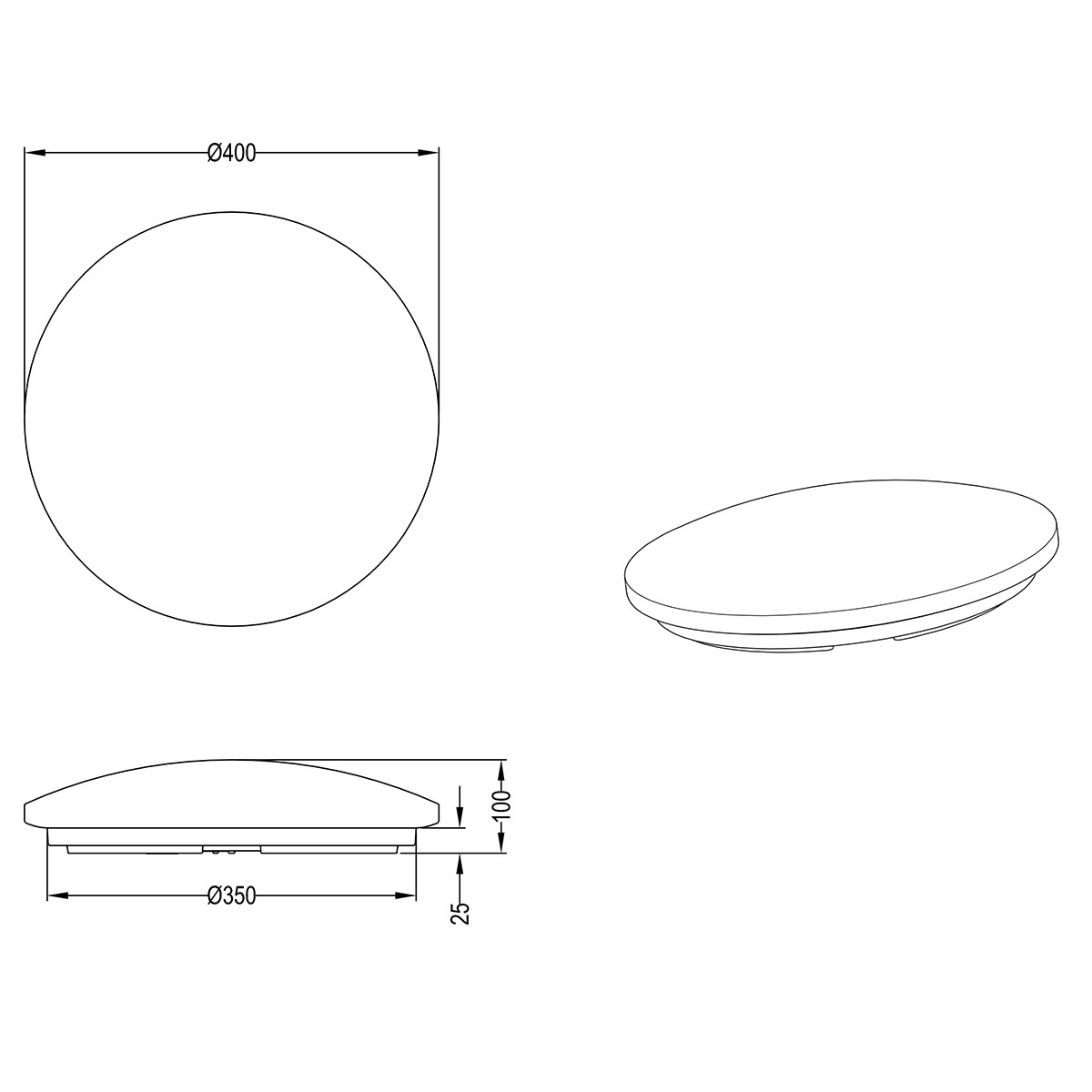 LED Deckenleuchte mit Bewegungsmelder - Trion Poly - Aufbau Rund 18W - Spritzwassergeschützt IP44 - Warmweiß 3000K - 360° - Mattweiß