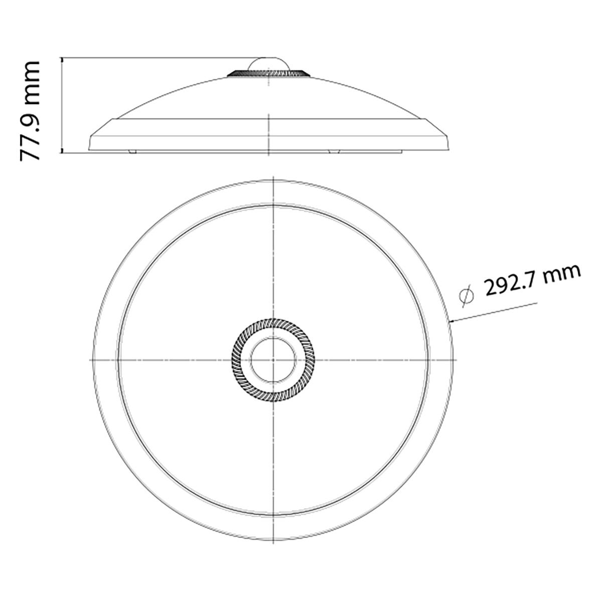 LED Deckenleuchte mit Bewegungs- und Tages-/Nachtsensor - Kozolux Crimpy - 20W 1500lm - Anpassbare Lichtfarbe CCT - Aufbau - Rund - Weiß