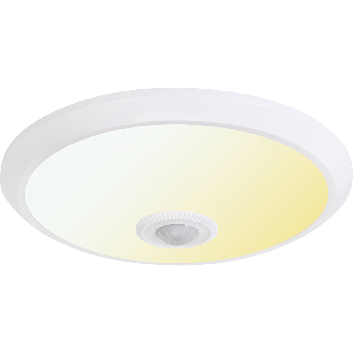 LED Deckenleuchte mit Bewegungs- und Tages-/Nachtsensor - Kozolux Crimpy - 20W 1500lm - Anpassbare Lichtfarbe CCT - Aufbau - Rund - Weiß