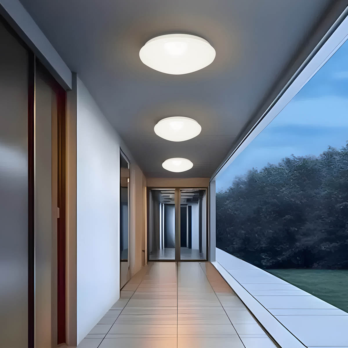 LED Deckenleuchte mit Sensor - Velvalux - 12W 1300lm - Tageslicht 6500K - Spritzwassergeschützt IP44 - Aufbau - Rund - Weiß