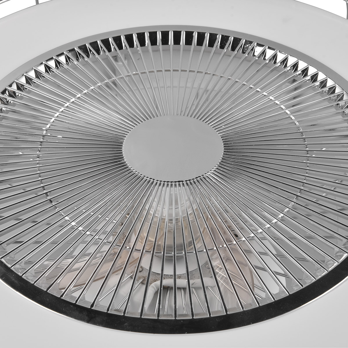 LED Deckenleuchte mit Ventilator - Deckenventilator - Trion Ford - 30W - Anpassbare Farbe - Fernbedienung - Dimmbar - Rund - Chrom - Metall