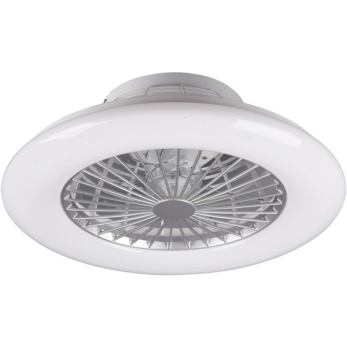 LED Deckenleuchte mit Ventilator - Deckenlüfter - Trion Romina - 30W - Rund - Matt Titan - Kunststoff