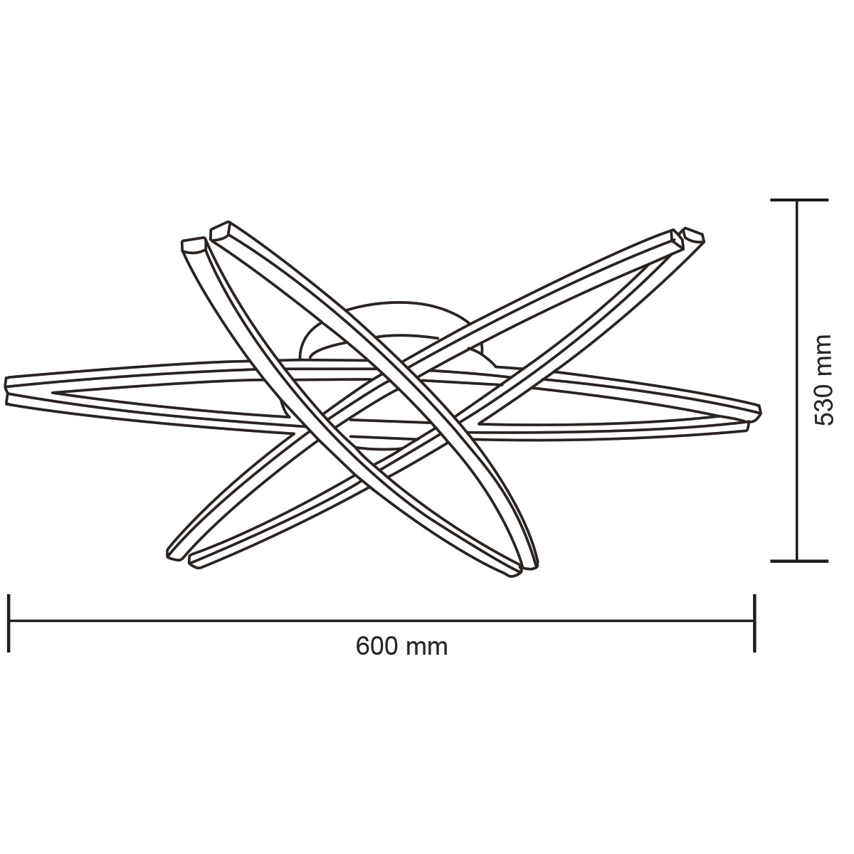 LED Deckenlampe - Deckenbeleuchtung - Akalon - 35W - Neutralweiß 4000K - Mattchrom - Aluminium