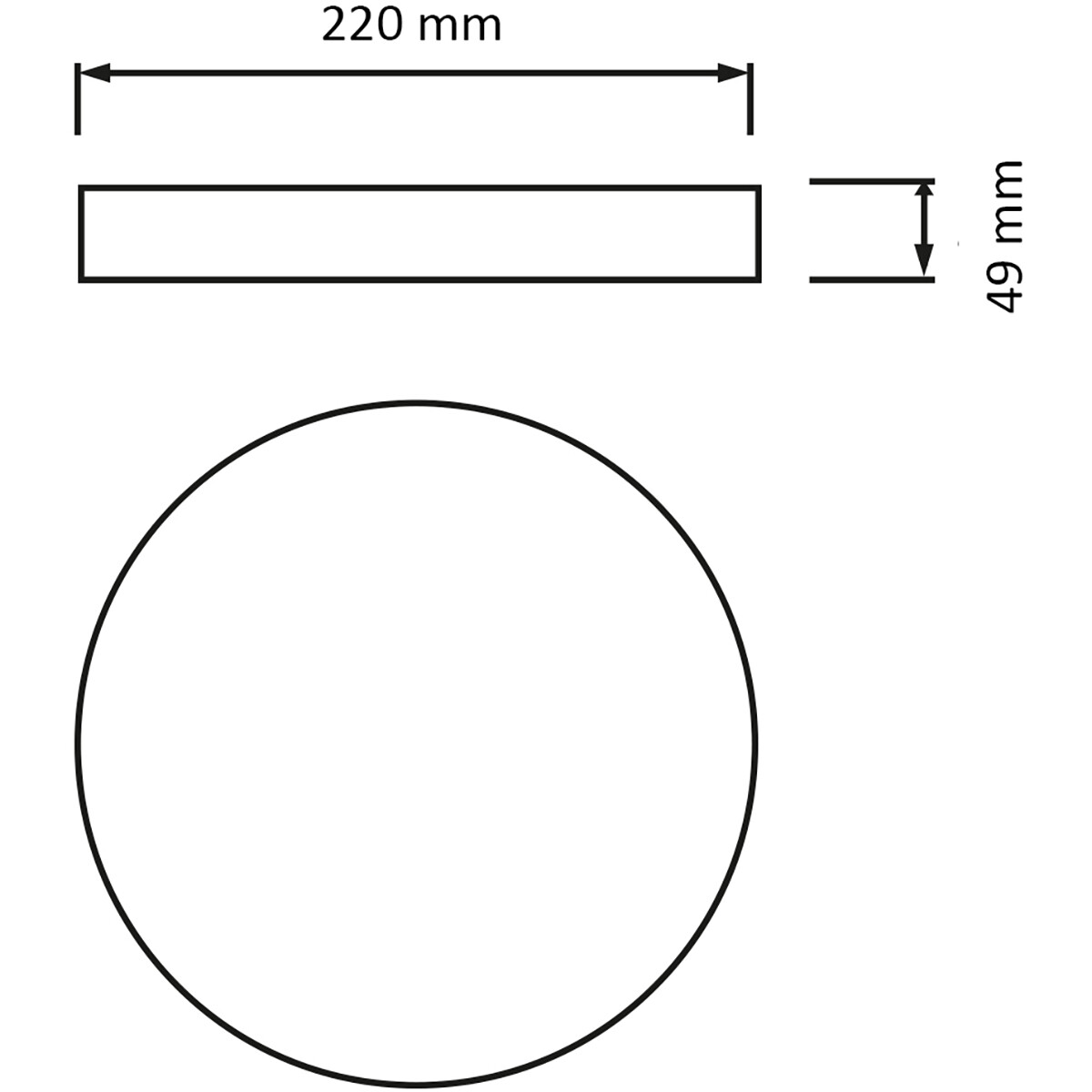 LED Deckenlampe - Deckenbeleuchtung - Badezimmerlampe - Andres - Aufbau Rund 15W - Wasserdicht IP54 - Kaltweiß 6400K - Mattweiß - Kunststoff