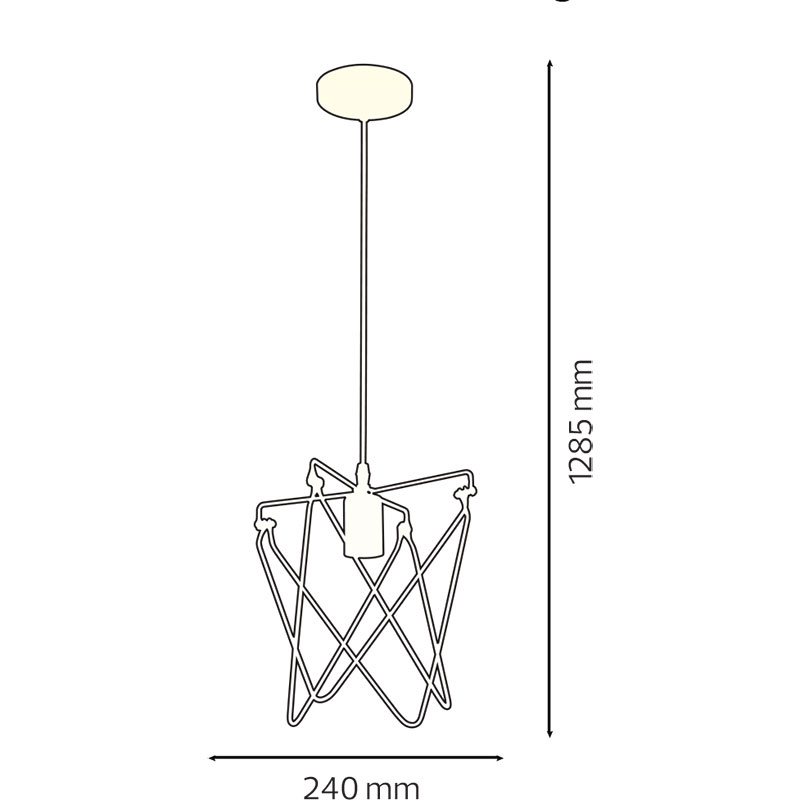 LED Deckenleuchte - Deckenbeleuchtung - Kapi - Industriedesign - Rund - Mattschwarz Aluminium - E27