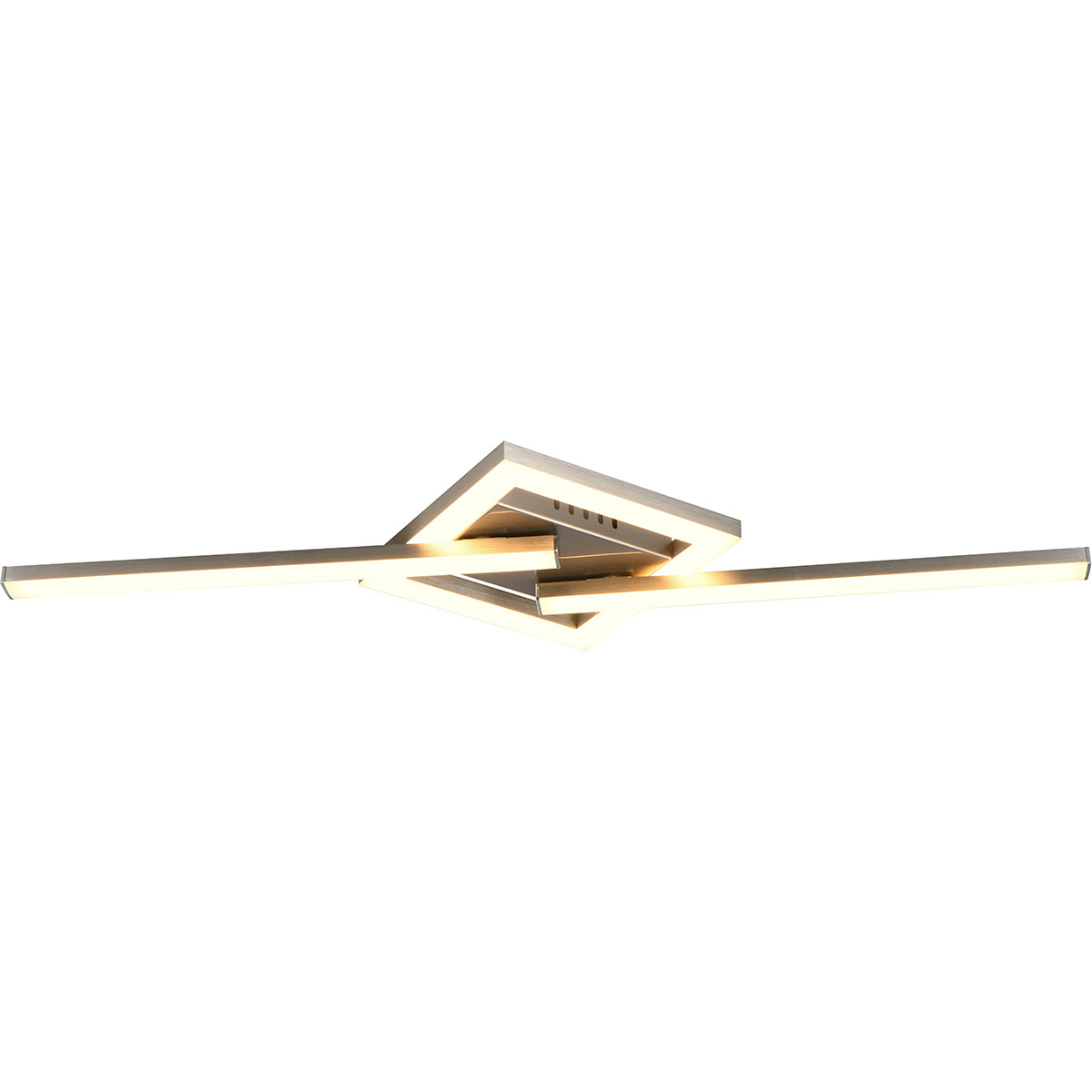 LED Deckenleuchte - Deckenbeleuchtung - Trion Aile - 17W - Warmweiß 3000K - Drehbar - Matt Nickel - Metall