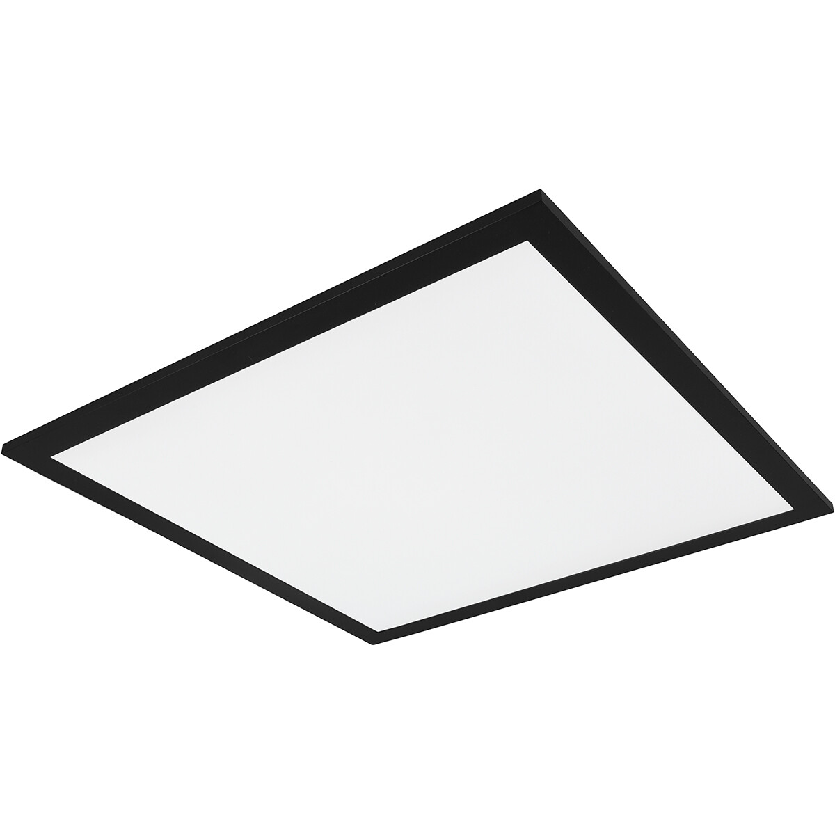 LED Deckenlampe - Deckenbeleuchtung - Trion Alina - 18W - Warmweiß 3000K - Matt Schwarz - Aluminium - 45cm