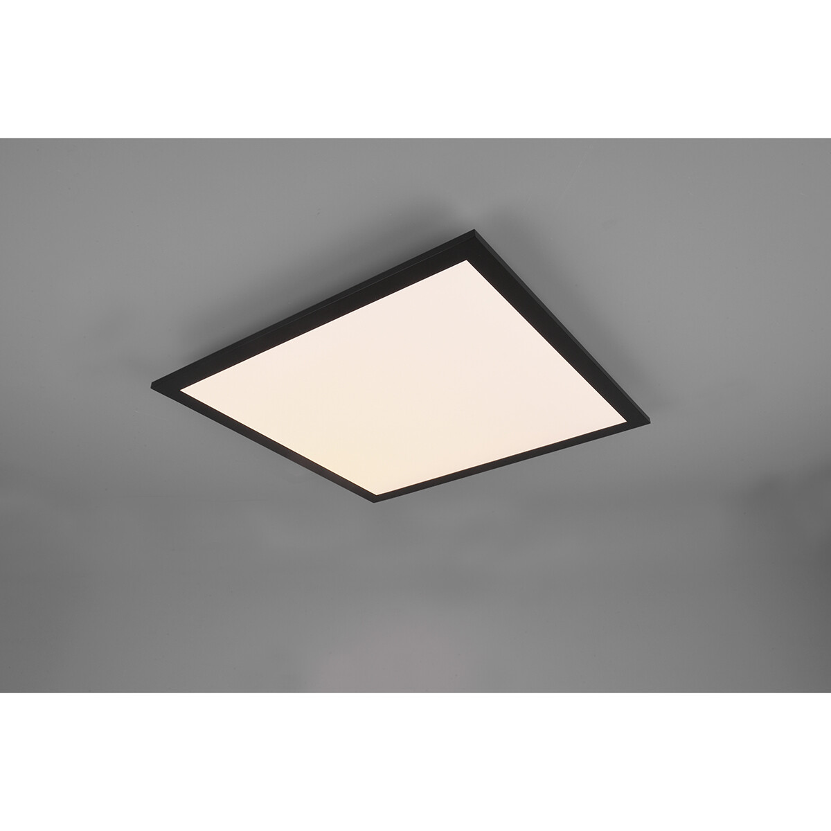 LED Deckenlampe - Deckenbeleuchtung - Trion Alina - 18W - Warmweiß 3000K - Matt Schwarz - Aluminium - 45cm