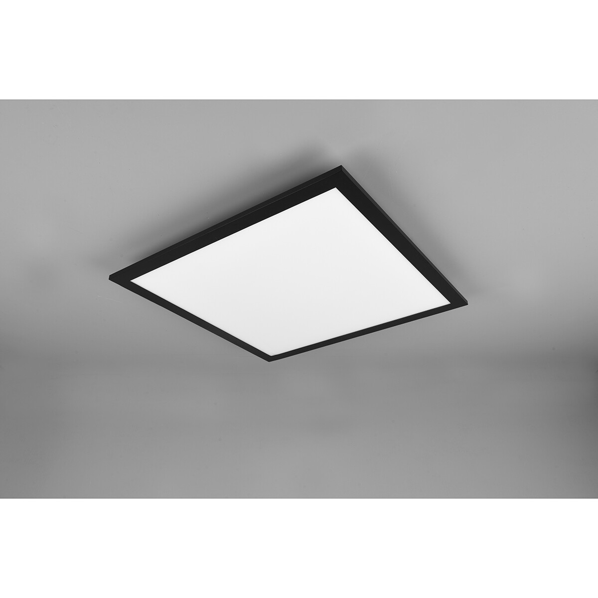 LED Deckenlampe - Deckenbeleuchtung - Trion Alina - 18W - Warmweiß 3000K - Matt Schwarz - Aluminium - 45cm