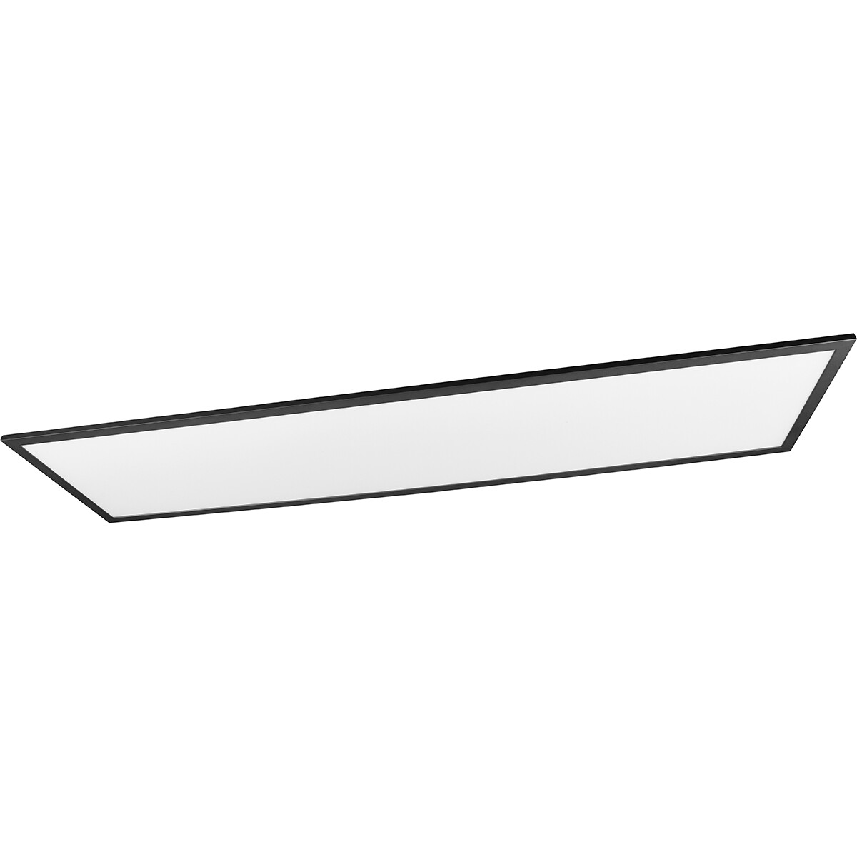 LED Deckenlampe - Deckenbeleuchtung - Trion Alina - 34W - Warmweiß 3000K - Matt Schwarz - Aluminium - 120cm