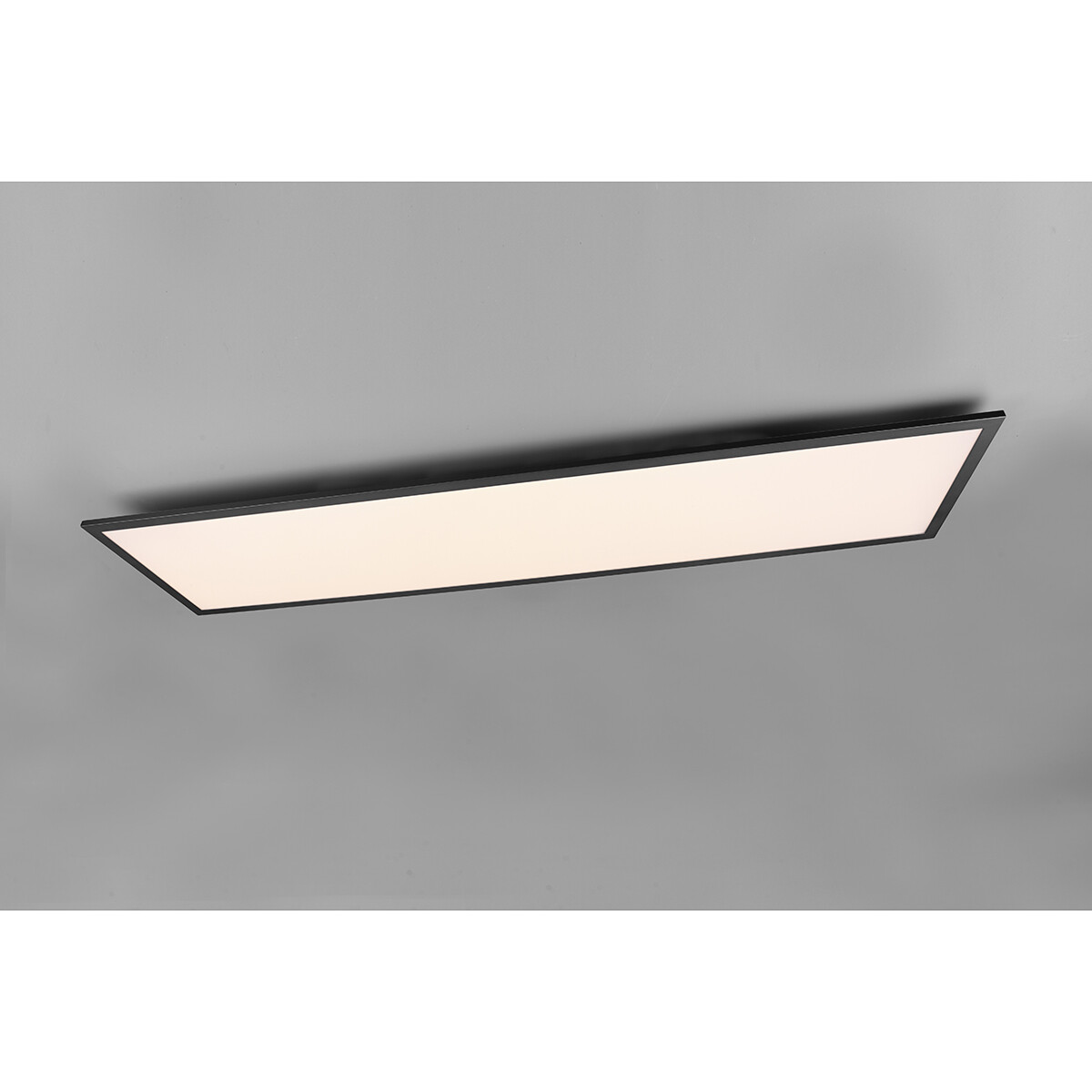 LED Deckenlampe - Deckenbeleuchtung - Trion Alina - 34W - Warmweiß 3000K - Matt Schwarz - Aluminium - 120cm