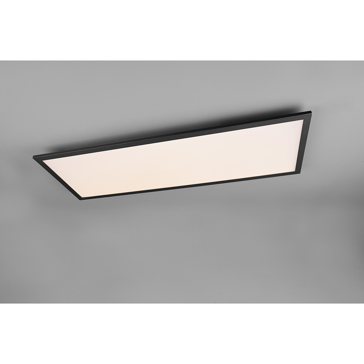 LED Deckenlampe - Deckenbeleuchtung - Trion Alina - 34W - Warmweiß 3000K - Matt Schwarz - Aluminium - 80cm