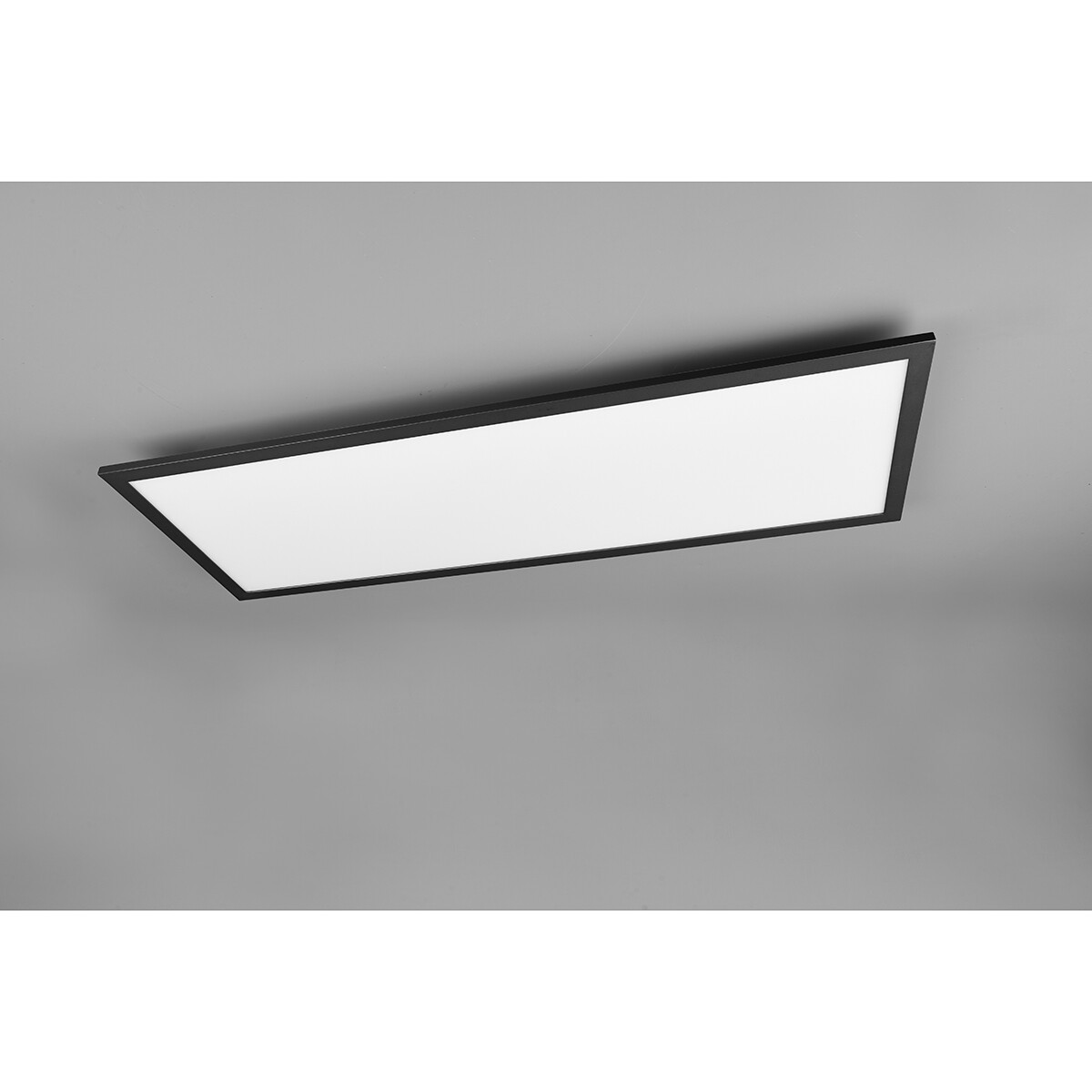 LED Deckenlampe - Deckenbeleuchtung - Trion Alina - 34W - Warmweiß 3000K - Matt Schwarz - Aluminium - 80cm