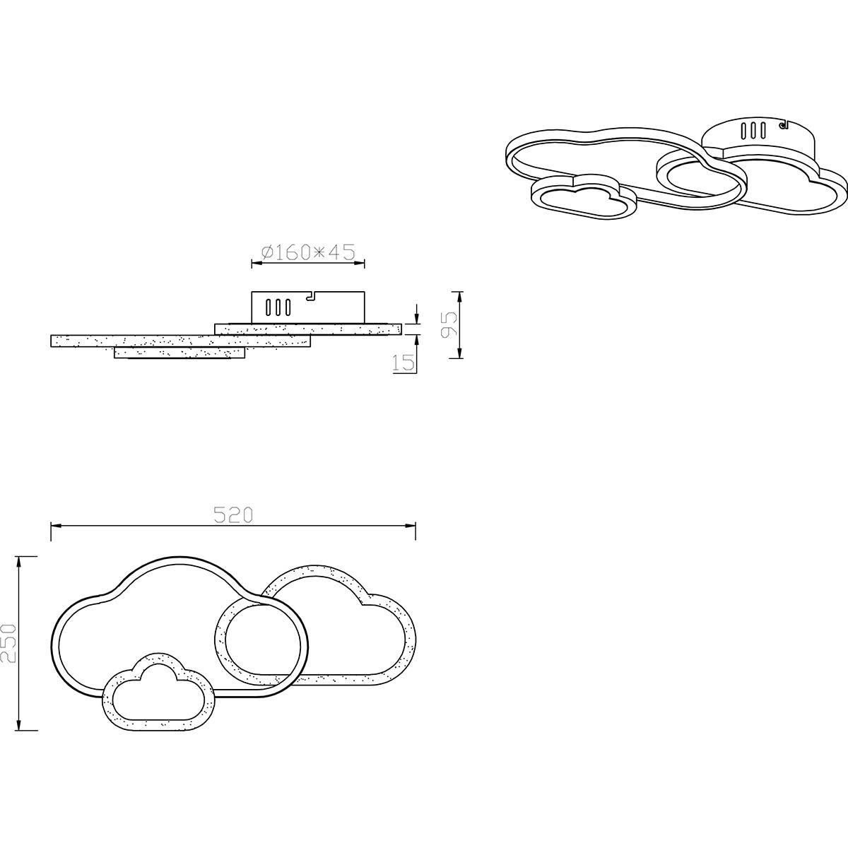 LED Deckenlampe - Deckenbeleuchtung - Trion Claudia - 29W - Warmweiß 3000K - RGBW - Dimmbar - Fernbedienung - Rund - Matt Weiß - Kunststoff