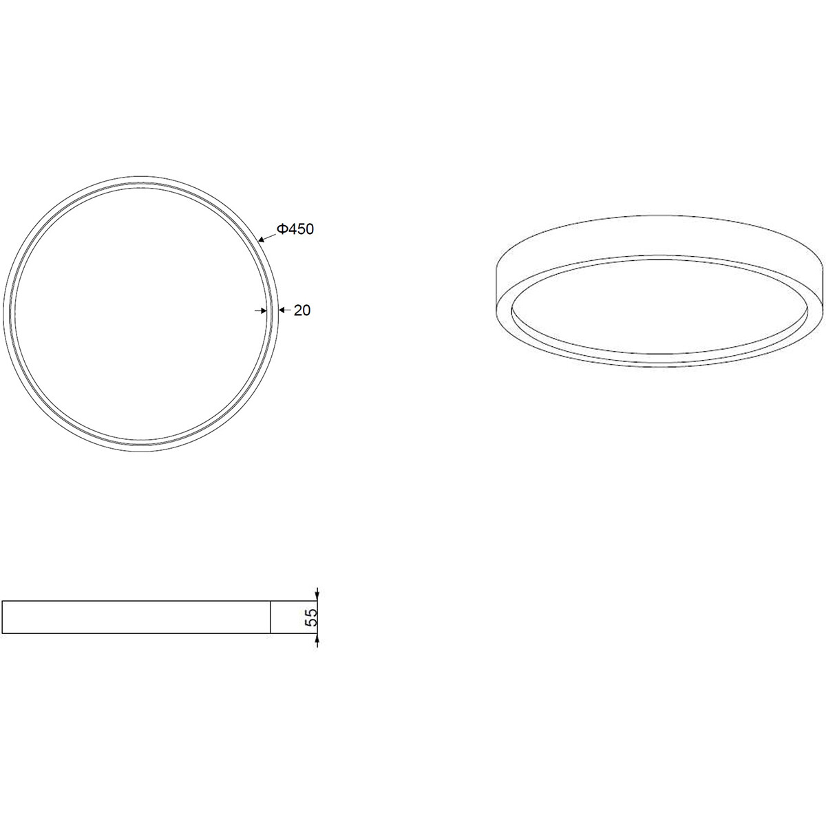 LED-Deckenleuchte - Deckenbeleuchtung - Trion Dile - 29W - Einstellbare Lichtfarbe - Rund - Kaffee - Metall