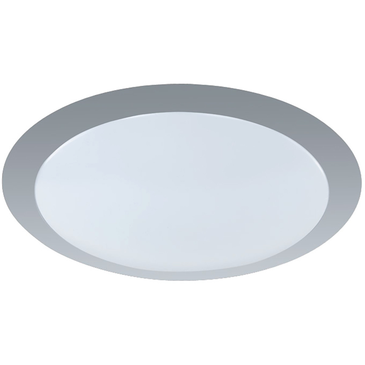 LED Deckenleuchte - Trion Ginzon - 12W - Warmweiß 3000K - Rund - Matt Titan - Aluminium