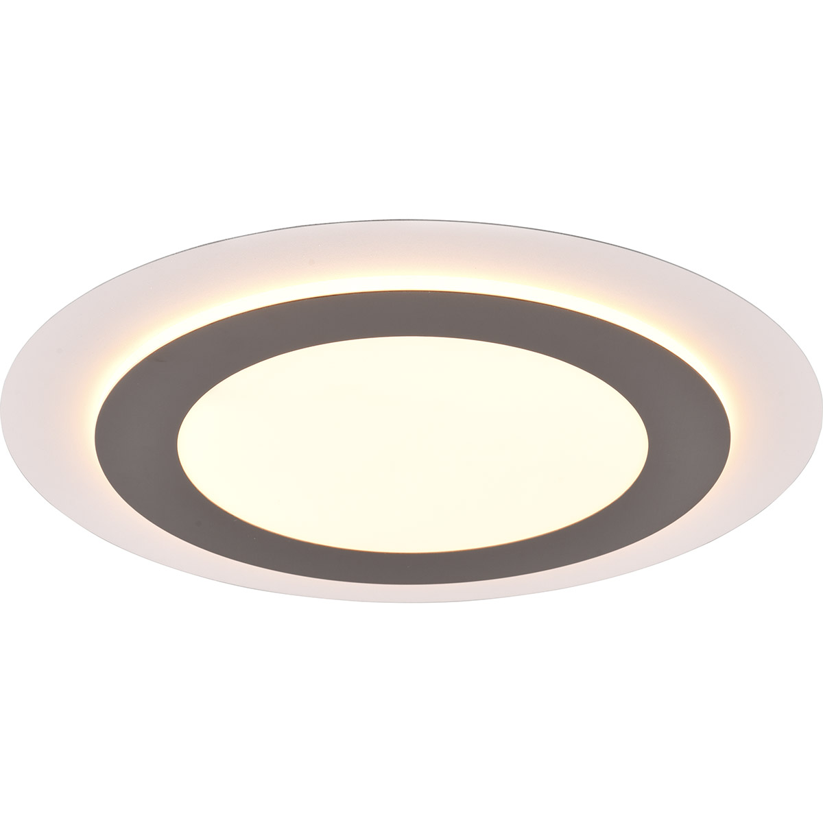 LED-Deckenleuchte - Deckenbeleuchtung - Trion Groan - 42W - Verstellbare Farbe - Fernbedienung - Dimmbar - Rund - Matt-Nickel - Metall