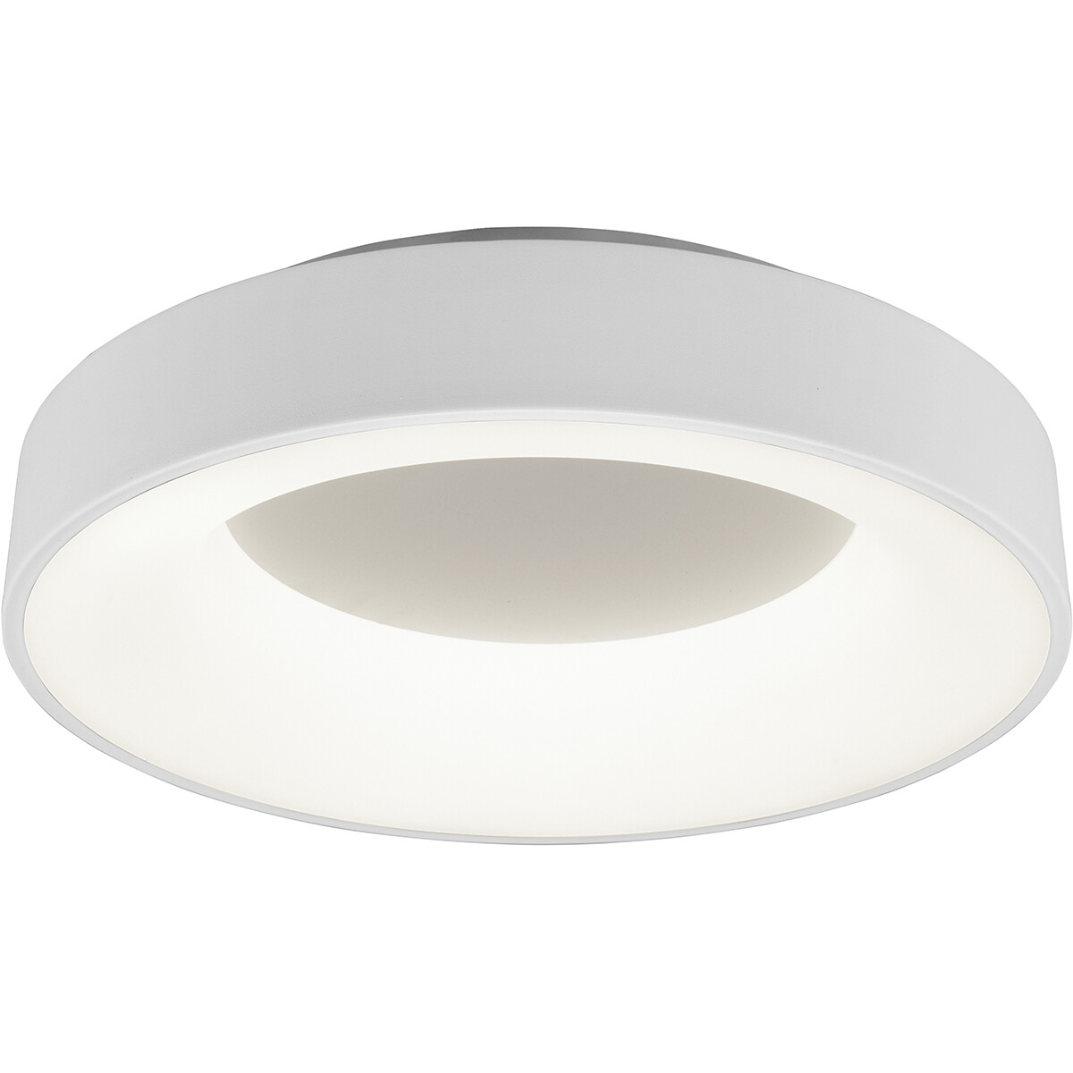 LED Deckenlampe - Deckenbeleuchtung - Trion Gurano - 27W - Neutralweiß 4000K - Dimmbar - Rund - Matt Weiß - Aluminium