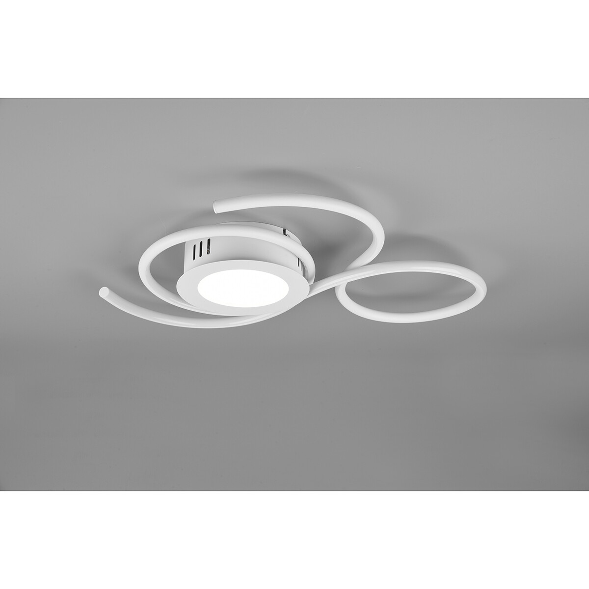 LED Deckenlampe - Deckenbeleuchtung - Trion Jivino - 36W - Anpassbare Lichtfarbe - Dimmbar - Rund - Mattweiß - Aluminium