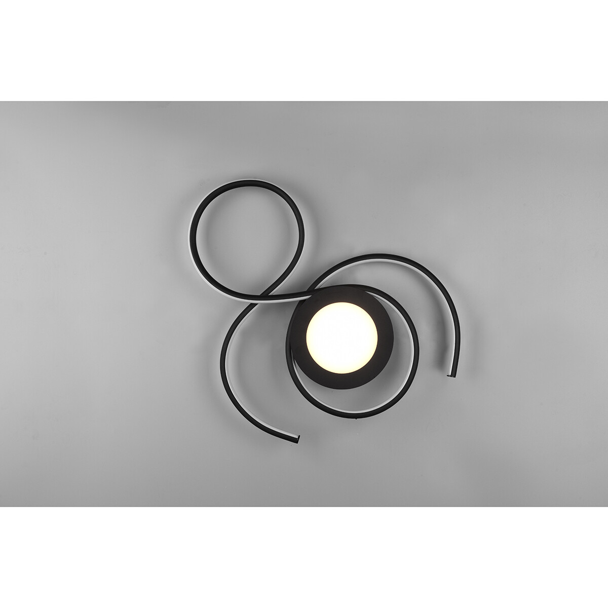 LED Deckenlampe - Deckenbeleuchtung - Trion Jivino - 36W - Anpassbare Lichtfarbe - Dimmbar - Rund - Mattschwarz - Aluminium