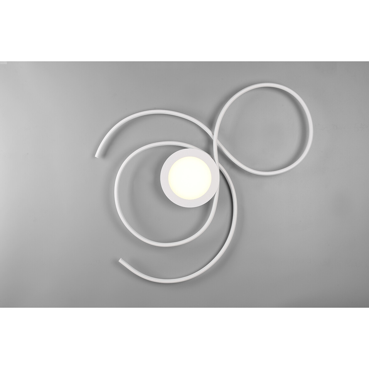 LED Deckenlampe - Deckenbeleuchtung - Trion Jivino - 48W - Anpassbare Lichtfarbe - Dimmbar - Rund - Mattweiß - Aluminium