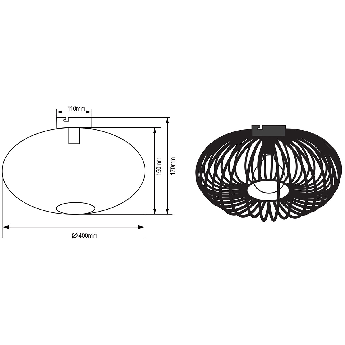 LED Deckenleuchte - Deckenbeleuchtung - Trion Johy - E27 Sockel - Rund - Industriedesign Matt Kupfer Aluminium