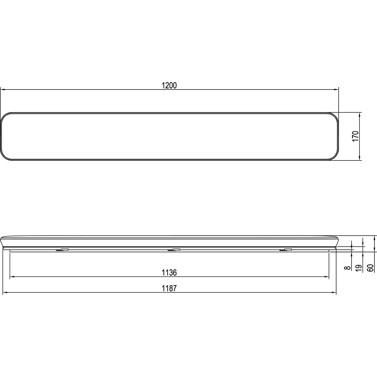 LED-Deckenlampe - Deckenbeleuchtung - Trion Lana - 46W - Neutralweiß 4000K - Dimmbar - Rechteckig - Weiß - Kunststoff