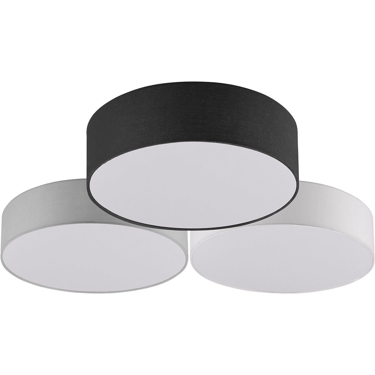 LED Deckenlampe - Deckenbeleuchtung - Trion Lanago - 38W - Warmweiß 3000K - Dimmbar - Rund - Mehrfarbig - Aluminium