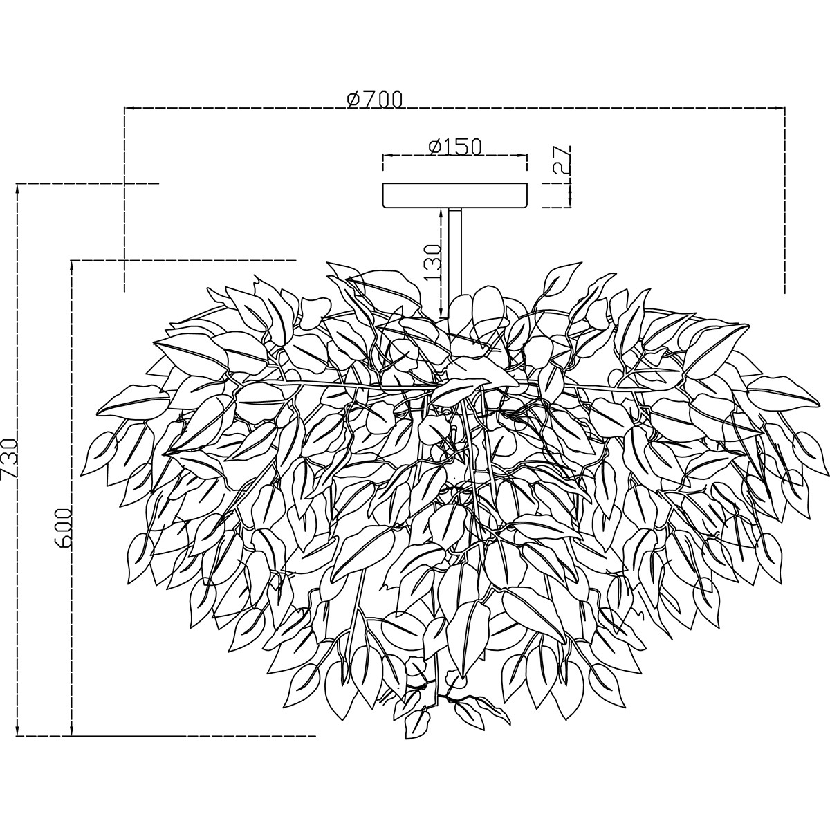 LED Deckenleuchte - Deckenbeleuchtung - Trion Lovy - E14 Sockel - 3-flammig - Rund - Chrom Aluminium