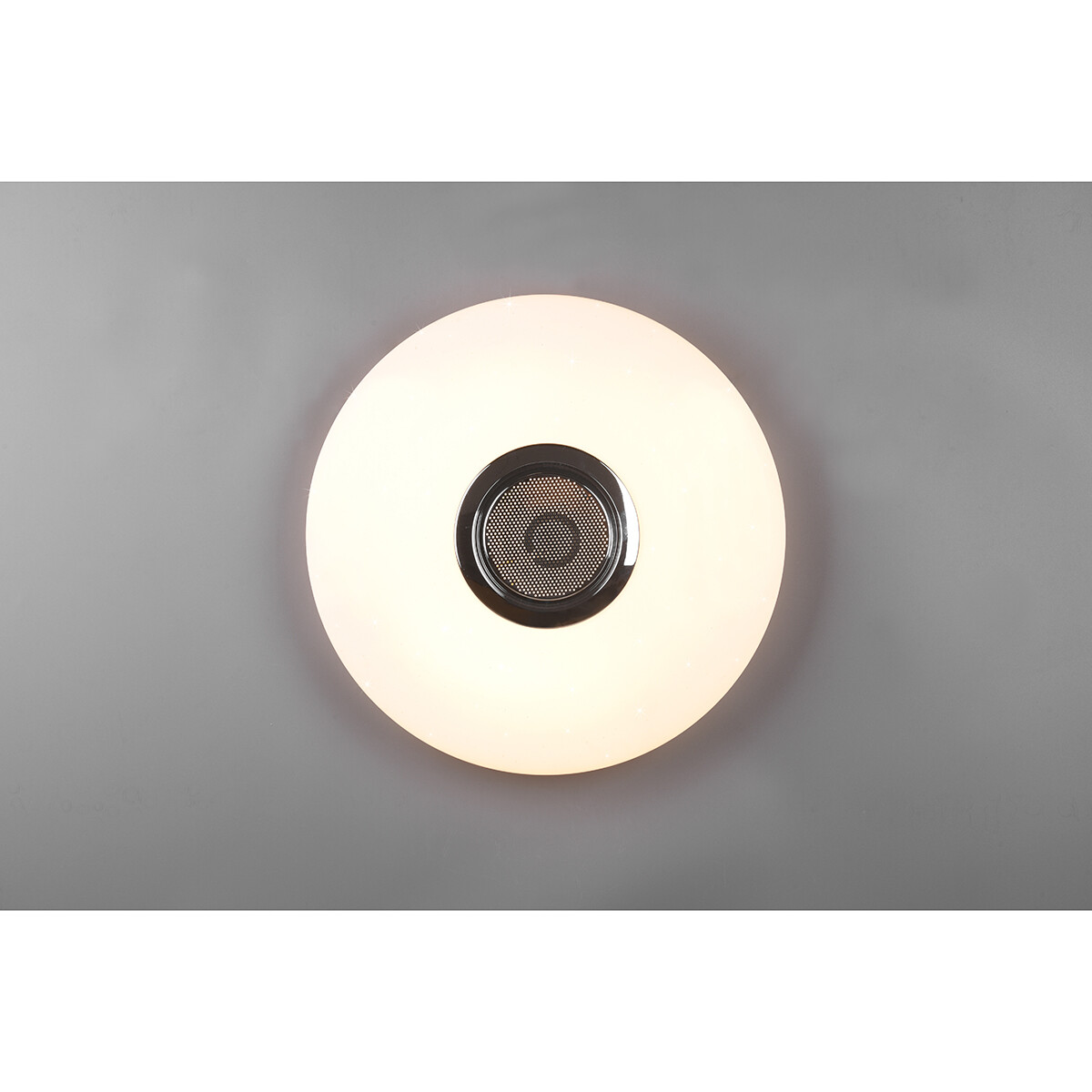 LED Deckenlampe - Deckenbeleuchtung - Trion Minan - 15.5W - RGBW - Dimmbar - Anpassbare Lichtfarbe - Fernbedienung - Bluetooth-Lautsprecher - Sternlicht - Rund - Mattweiß - Kunststoff