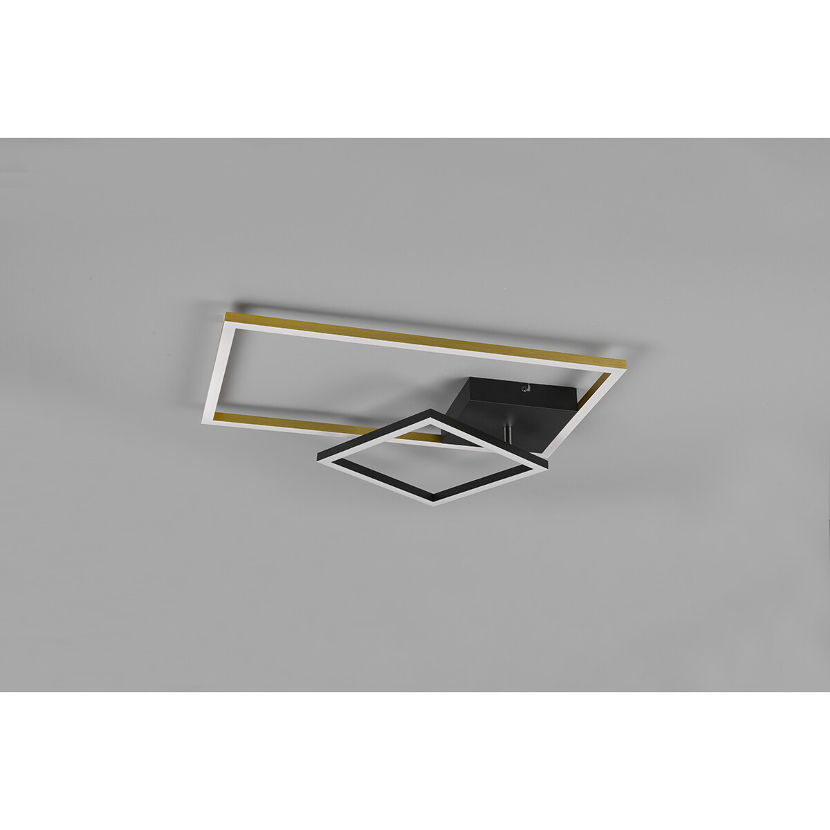 LED Deckenlampe - Deckenbeleuchtung - Trion Pado - 25W - Warmweiß 3000K - Dimmbar - Rechteckig - Matt Gold - Aluminium