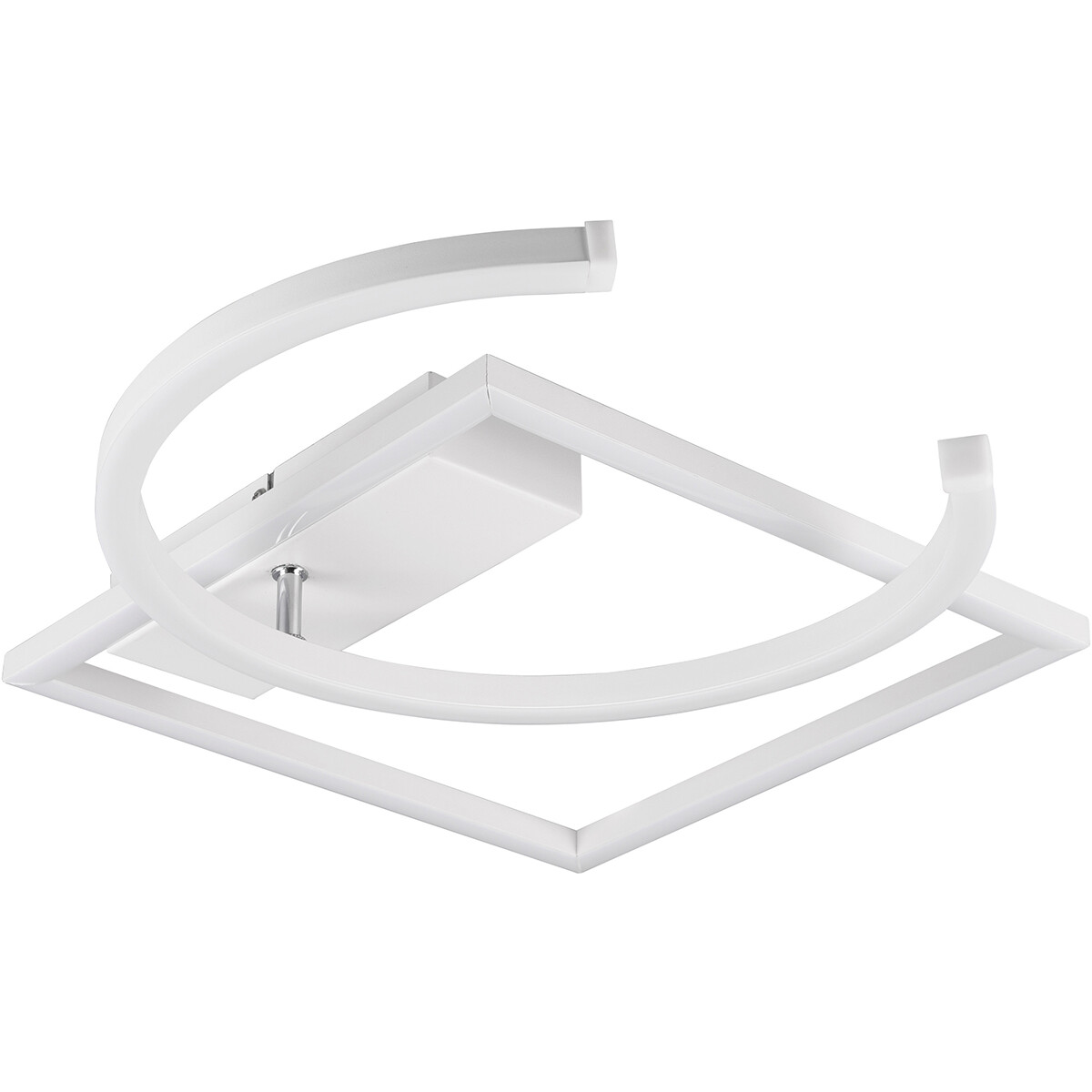 LED Deckenlampe - Deckenbeleuchtung - Trion Pivacci - 23.5W - Neutralweiß 4000K - Dimmbar - Quadrat - Matt Weiß - Aluminium