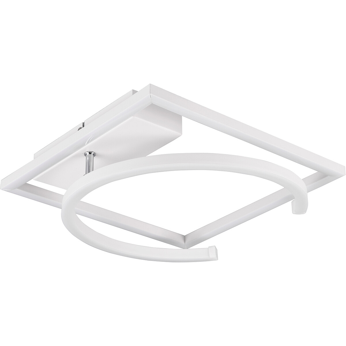 LED Deckenlampe - Deckenbeleuchtung - Trion Pivacci - 23.5W - Neutralweiß 4000K - Dimmbar - Quadrat - Matt Weiß - Aluminium