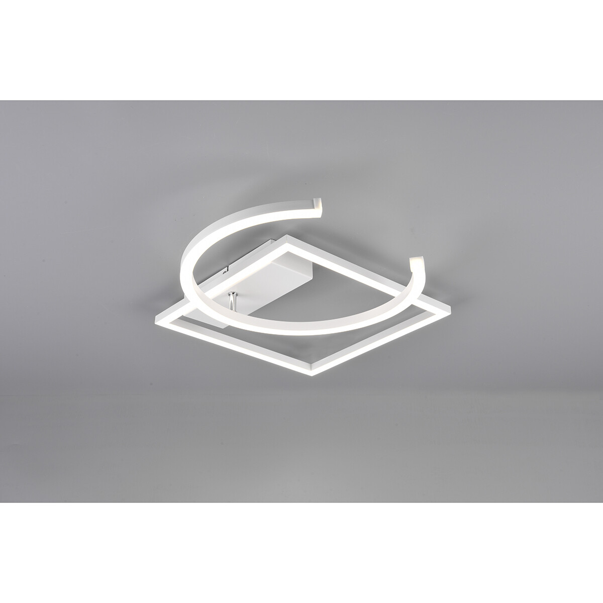 LED Deckenlampe - Deckenbeleuchtung - Trion Pivacci - 23.5W - Neutralweiß 4000K - Dimmbar - Quadrat - Matt Weiß - Aluminium