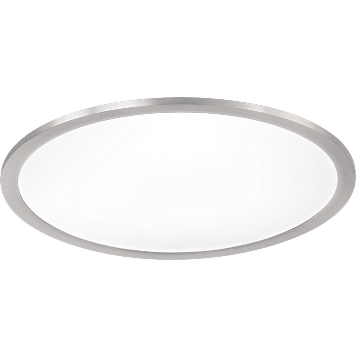 LED Deckenleuchte - Deckenbeleuchtung - Trion Povino - 25W - Warmweiß 3000K - Dimmbar - Rund - Mattes Nickel - Aluminium