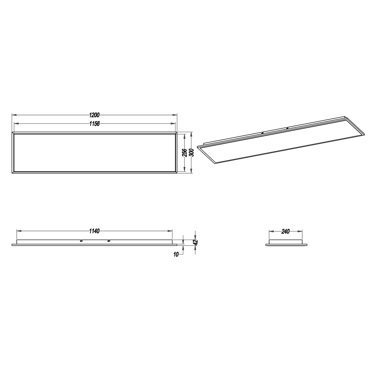 LED Deckenleuchte - Deckenbeleuchtung - Trion Povino - 30W - Warmweiß 3000K - Dimmbar - Rechteckig - Mattes Nickel - Aluminium