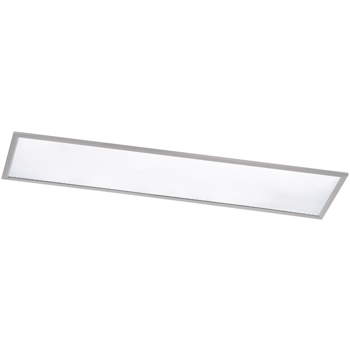 LED Deckenleuchte - Deckenbeleuchtung - Trion Povino - 30W - Warmweiß 3000K - Dimmbar - Rechteckig - Mattes Nickel - Aluminium