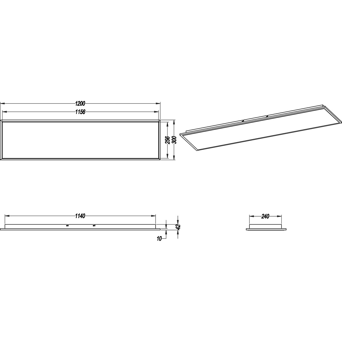 LED Deckenlampe - Deckenbeleuchtung - Trion Povino - 31W - Warmweiß 3000K - Dimmbar - Rechteckig - Mattschwarz - Aluminium