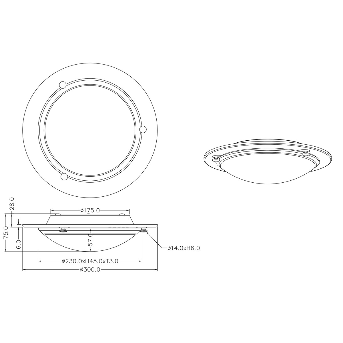 LED Deckenleuchte - Deckenbeleuchtung - Trion Primy - E27 Sockel - Rund - Matt Nickel - Aluminium