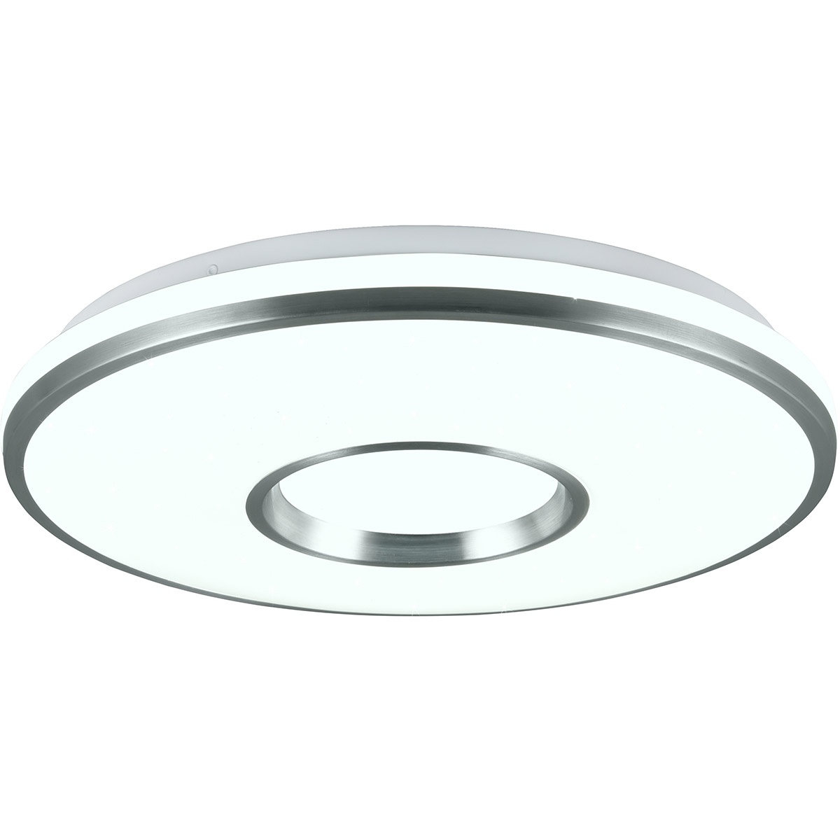 LED-Deckenleuchte - Deckenbeleuchtung - Trion Reli - 21W - Verstellbare Farbe - RGB - Fernbedienung - Dimmbar - Sternenlicht - Rund - Gebürstetes Aluminium - Kunststoff