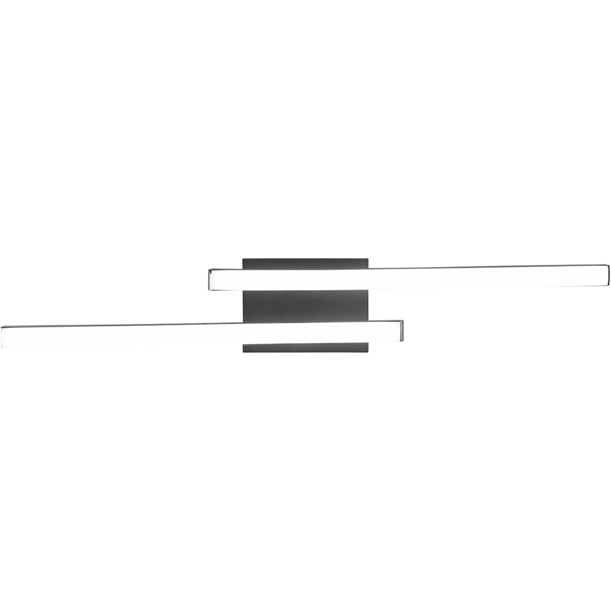 LED Deckenlampe - Deckenbeleuchtung - Trion Ritonu - 10W - Neutralweiß 4000K - Dimmbar - Rechteckig - Mattschwarz - Aluminium