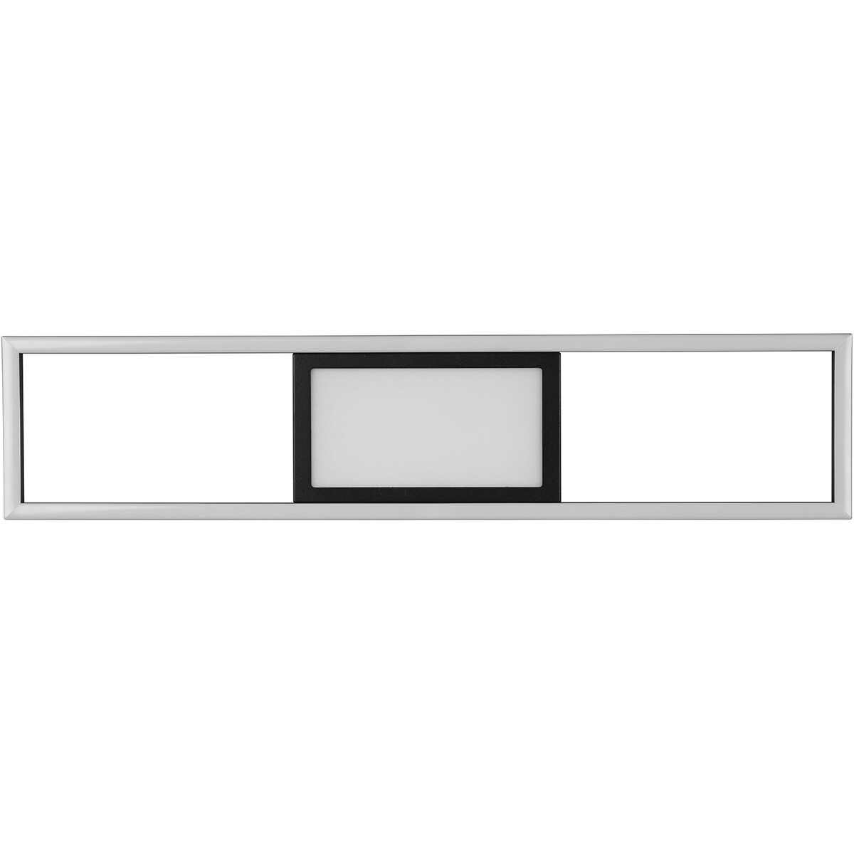 LED Deckenlampe - Deckenbeleuchtung - Trion Riyaz - 22W - Farbtemperatur einstellbar - Fernbedienung - Dimmbar - Rechteckig - Matt Schwarz - Aluminium