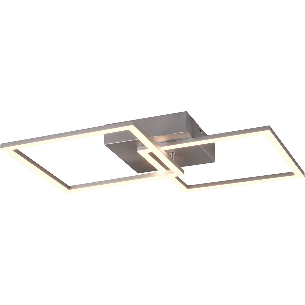 LED-Deckenleuchte - Deckenbeleuchtung - Trion Square - 20W - Warmweiß 3000K - Quadratisch - Titan - Metall