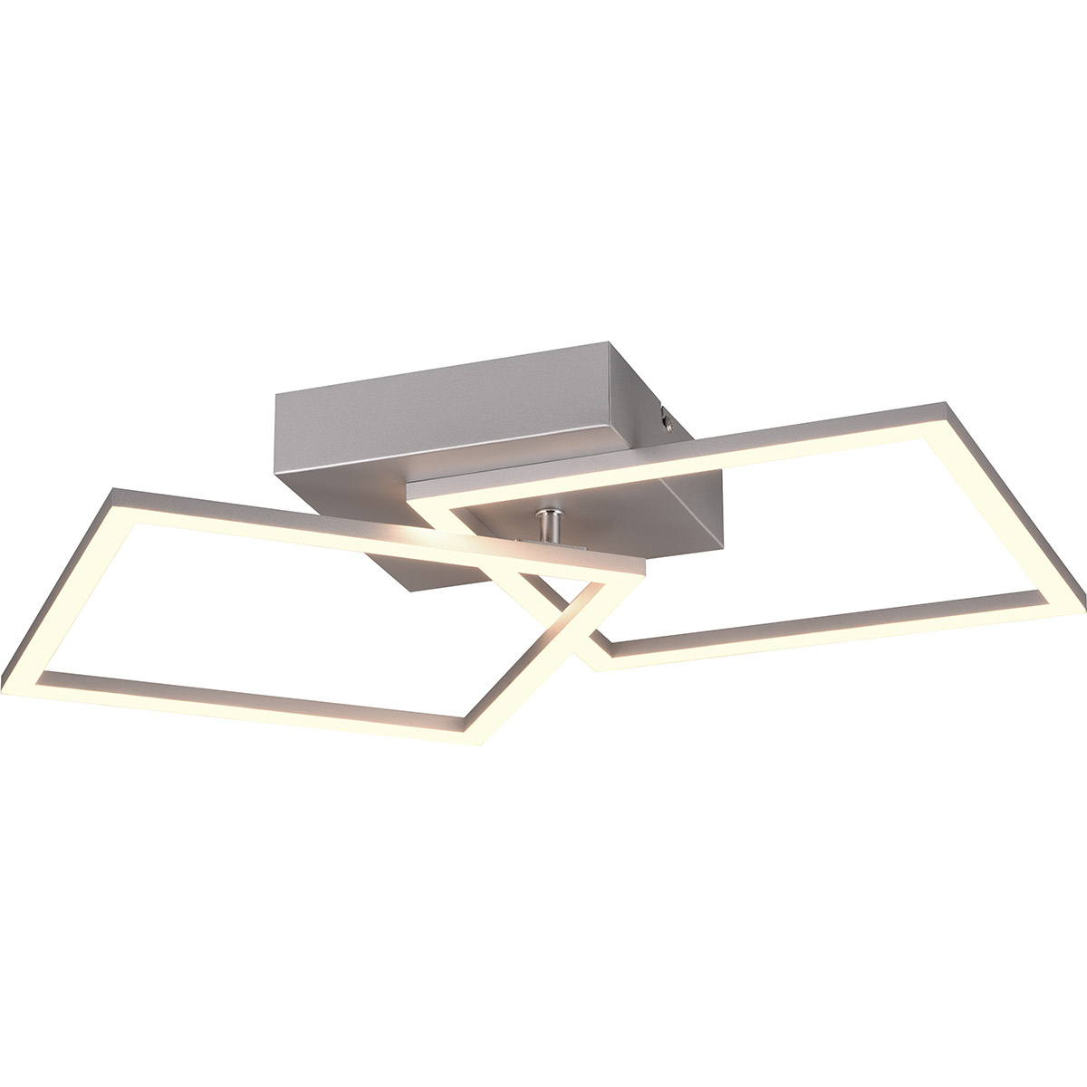 LED-Deckenleuchte - Deckenbeleuchtung - Trion Square - 20W - Warmweiß 3000K - Quadratisch - Titan - Metall