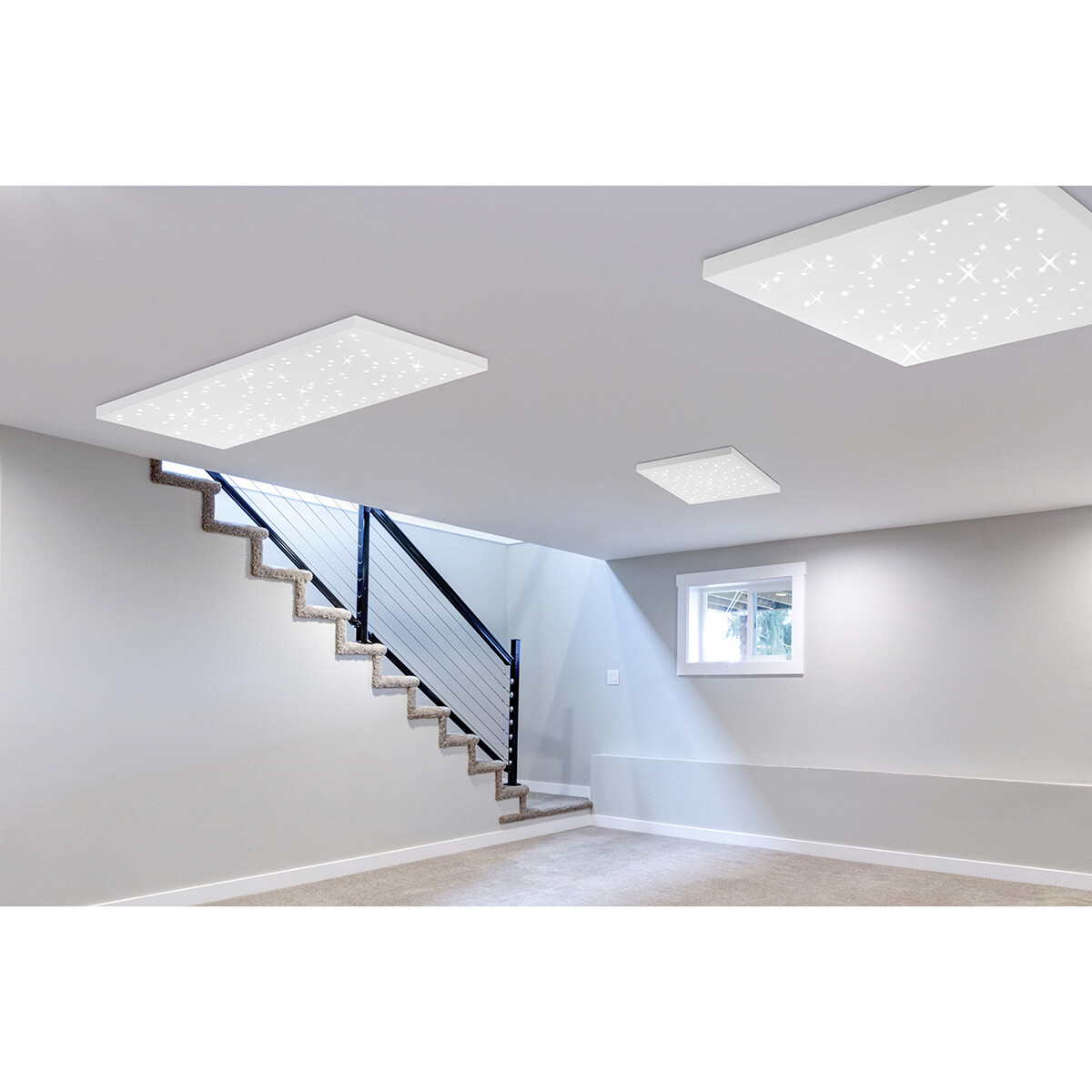 LED Deckenleuchte - Deckenbeleuchtung - Trion Tarza - 22W - Anpassbare Lichtfarbe - Quadratisch - Mattweiß - Aluminium