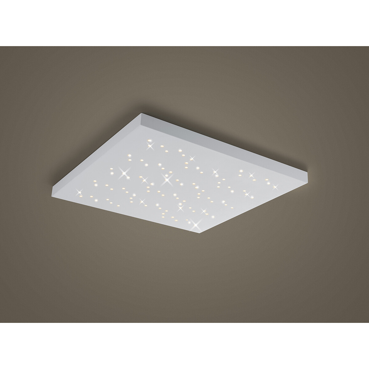 LED Deckenleuchte - Deckenbeleuchtung - Trion Tarza - 36W - Anpassbare Lichtfarbe - Quadratisch - Mattweiß - Aluminium