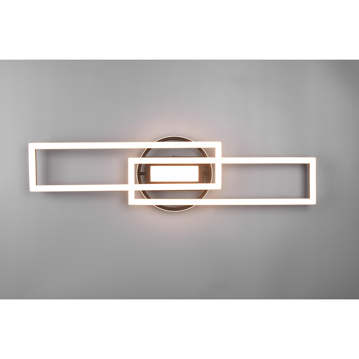 LED Deckenlampe - Deckenbeleuchtung - Trion Tiger - 30W - Anpassbare Lichtfarbe - Fernbedienung - Dimmbar - Rechteckig - Matt Gold - Aluminium