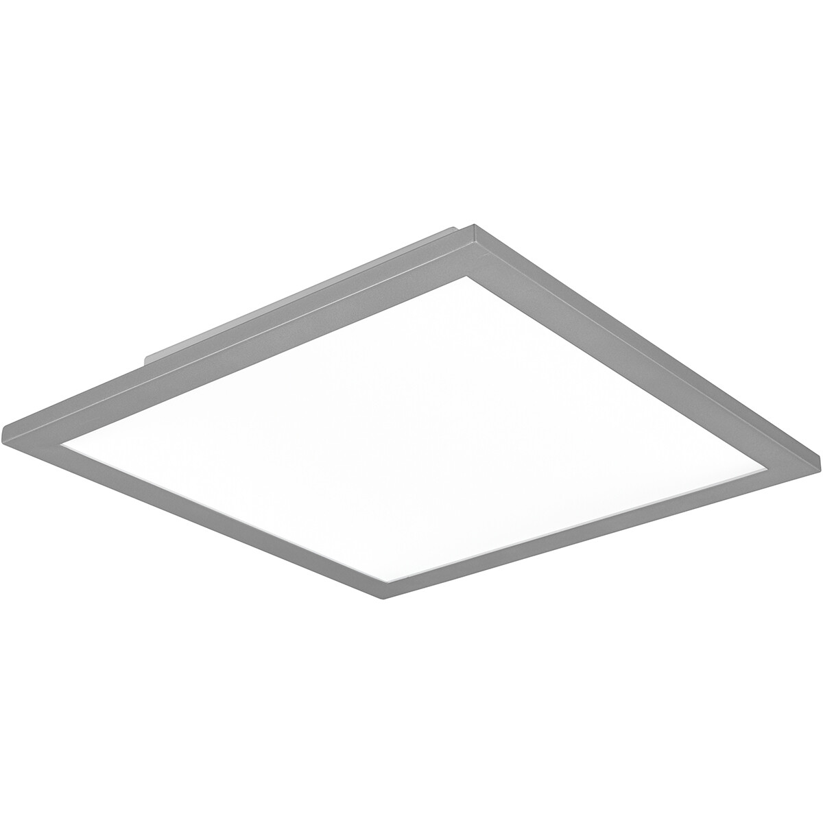 LED Deckenlampe - Deckenbeleuchtung - Trion Tirus - 14W - Anpassbare Lichtfarbe - Fernbedienung - Dimmbar - Quadrat - Matt Titan - Aluminium