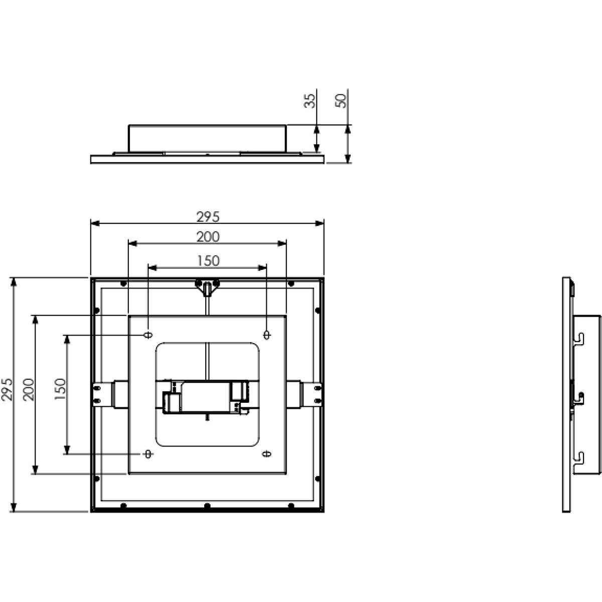 LED Deckenlampe - Deckenbeleuchtung - Trion Tirus - 14W - Anpassbare Lichtfarbe - Fernbedienung - Dimmbar - Quadrat - Matt Titan - Aluminium